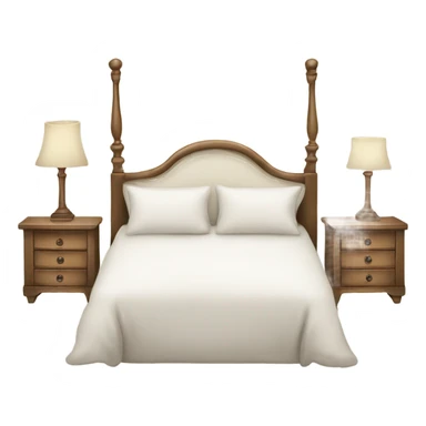 white luxury bed with besutiful pillows emoji sticker