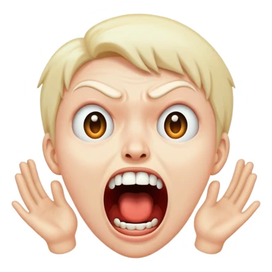 face screaming in fear sticker