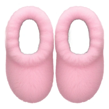 Pink fluffy slippers sticker