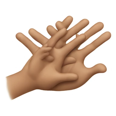 two hands greeting sticker