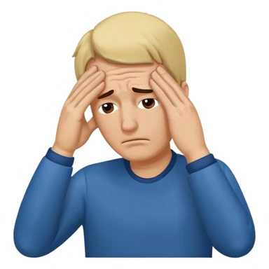 Bold man doing facepalm sticker