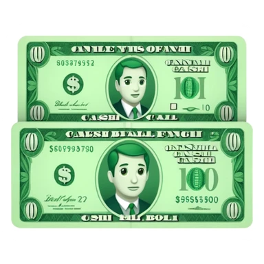 single cash bill 2d format sticker