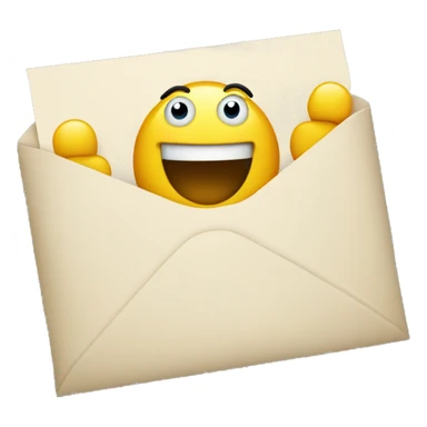 letter with konfetti jumping out sticker