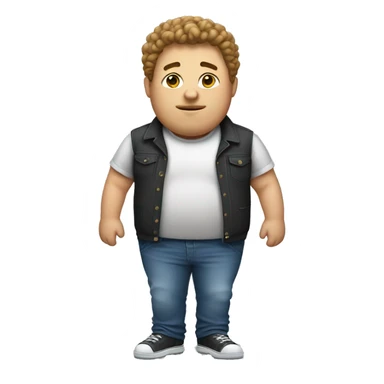 short fat guy with short curly hair and tight shirt and tight jeans sticker