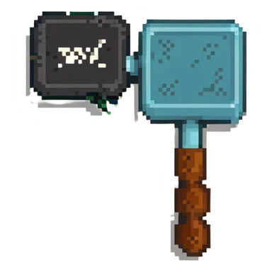 Forum moderator icon with speech bubble and ban hammer sticker