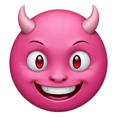Devil emoji but pink 😈 sticker