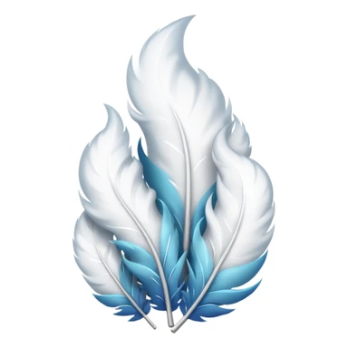3 plumes blanches sticker