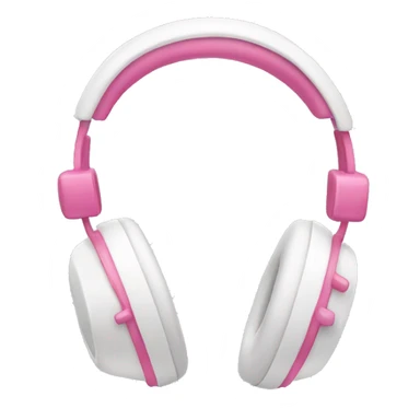 White headphones with pink bows sticker