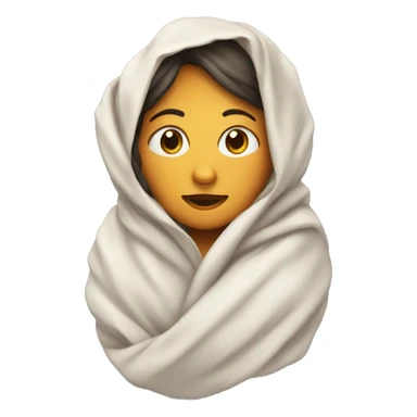Lady in blanket  sticker