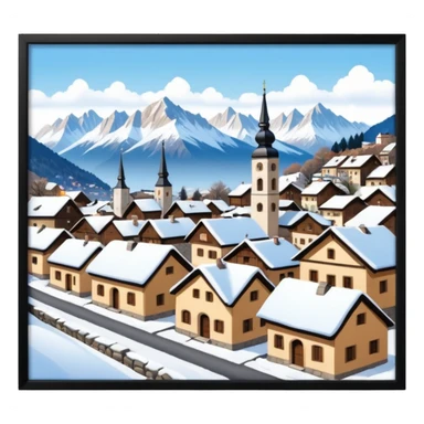 austrian village sticker