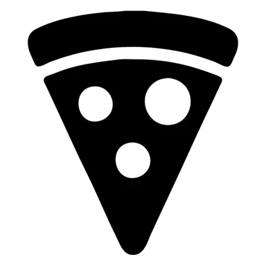 slice of pizza, icon style, simple and bold, easily recognizable, minimal details, flat colors, suitable for app icon sticker