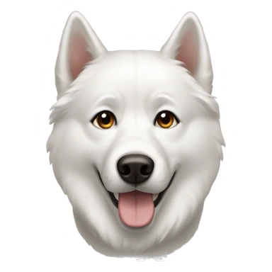 White husky dog with brown eyes  sticker