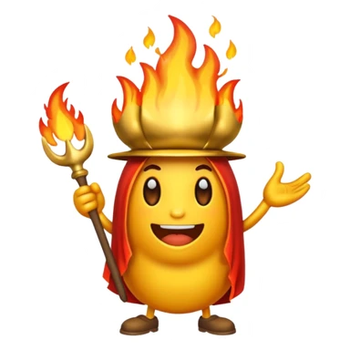 Coroa pegando fogo sticker