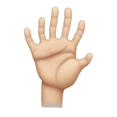 Hand Iphone emoji with the ring finger down and every other finger up sticker