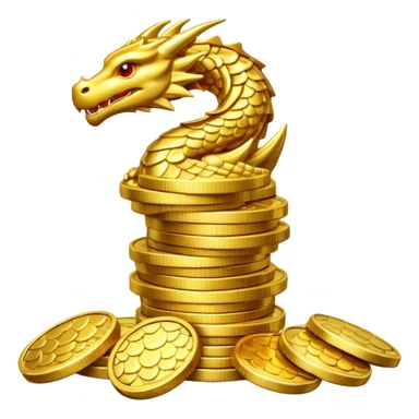 strack coins dragon sticker