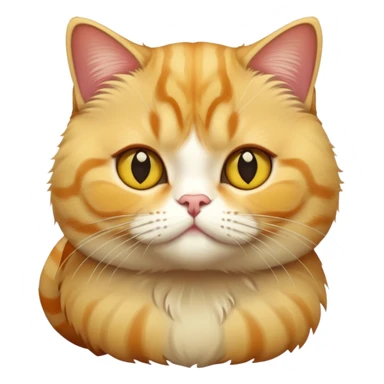 British shorthair cat with yellowish ginger fur sticker