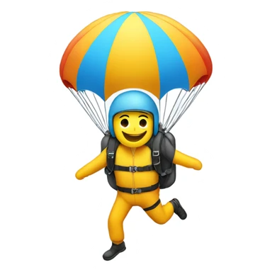 Skydiver with a butt for a parachute sticker