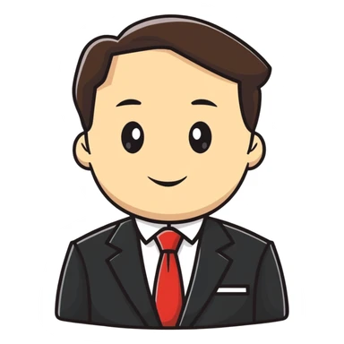 Professional diplomat in formal attire at international meeting sticker