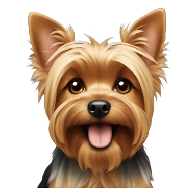 yorkshire terrier smiling, big ears  sticker