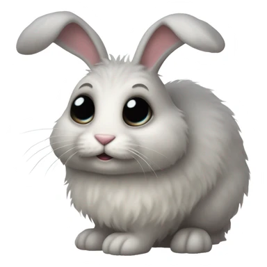 cute sad bunny with tears in eye sticker