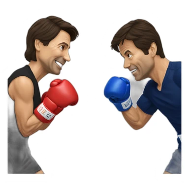 giorgia meloni and giuseppe conte boxing sticker