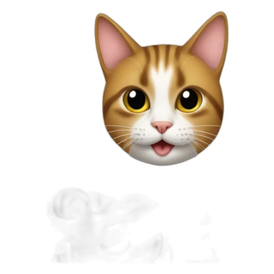 Cat with a guitar sticker