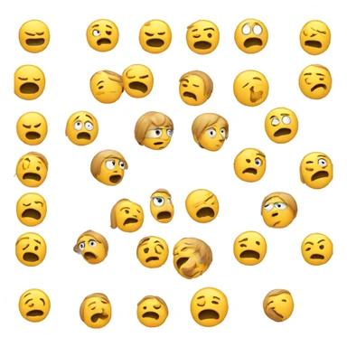 a character thinking hard moving something with their mind sticker