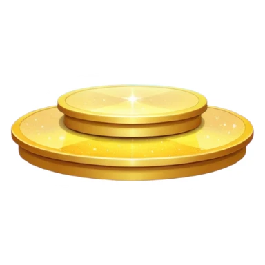 A spotlight-lit platform with glittery floor decorations. sticker