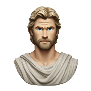 chris hemsworth greek sculpture sticker