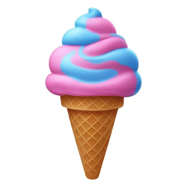 pink and blue ice cream swirl sticker