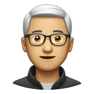 chinese man with glasses in a  sticker