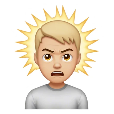 Angrily shaking head sticker