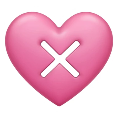 un coeur rose barré sticker
