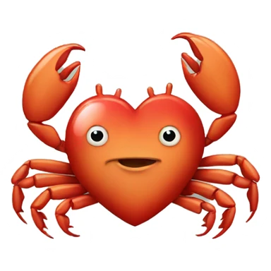 Crab holding heart emoji  sticker