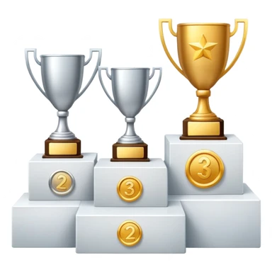 1st 2nd 3rd place podiums with gold silver bronze medals sticker