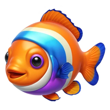 Ball of Goos with Rainbow Clownfish sticker