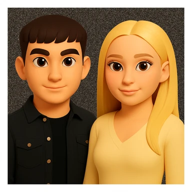 Keep the image unchanged except slightly spread the people apart from each other. Preserve the original style and background as is. sticker