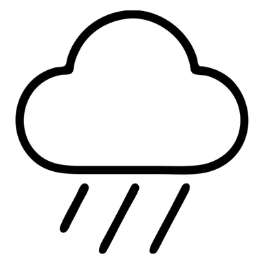 rain icon, outlined style, modern and clean, easily recognizable sticker