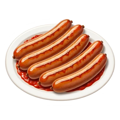sausages with tomato sauce sticker