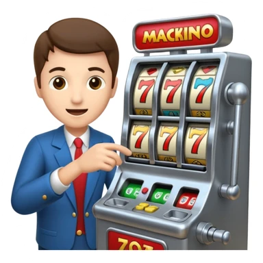Playing slot machines sticker