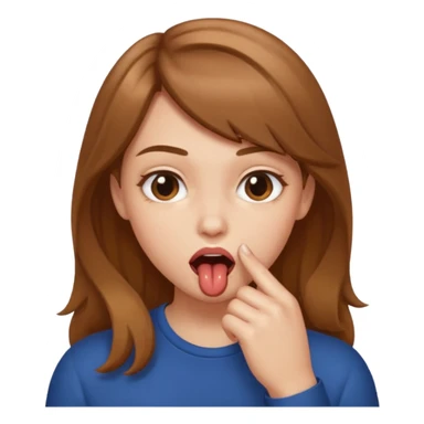 Biting finger seductively  sticker