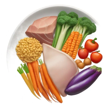 a large plate of healthy food sticker