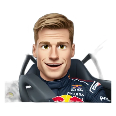 Max verstappen f1 driver in a car sticker