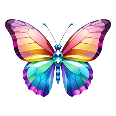 butterfly shaped 56-carat iridescent diamond sticker