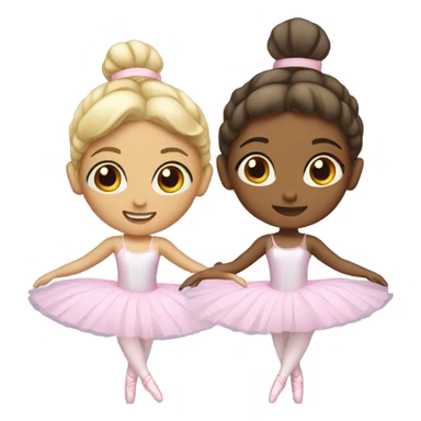 two ballerina girls sticker