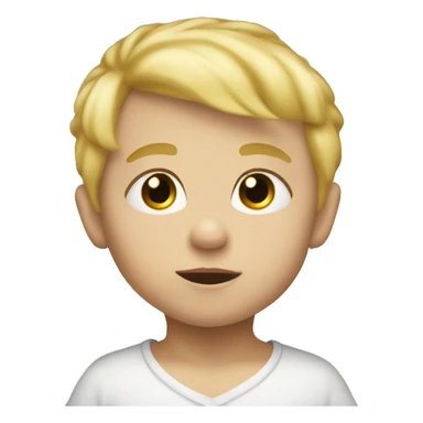 Blonde baby boy looking at viewer sticker