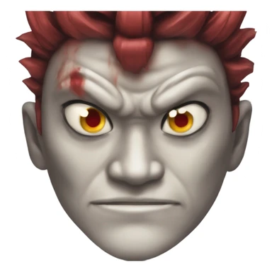 with a lustrous power a oni mask red eyes Japan sticker