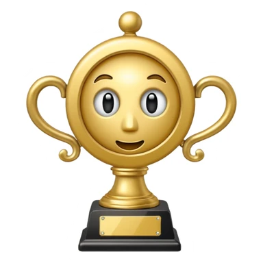 trofeu escrito "PANIC" sticker