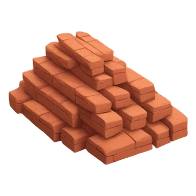 pile of red bricks sticker