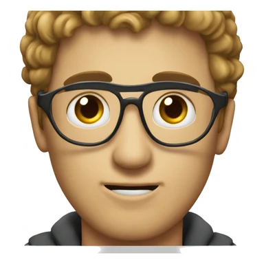 Creami l immagine di un ragazzo moro, con gli occhiali  sticker